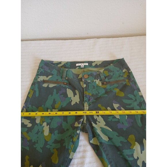 Cabi Womens Jeans Clover Camo Skinny Denim Green Mid Rise Ankle Zipper Size 6 - Picture 11 of 16